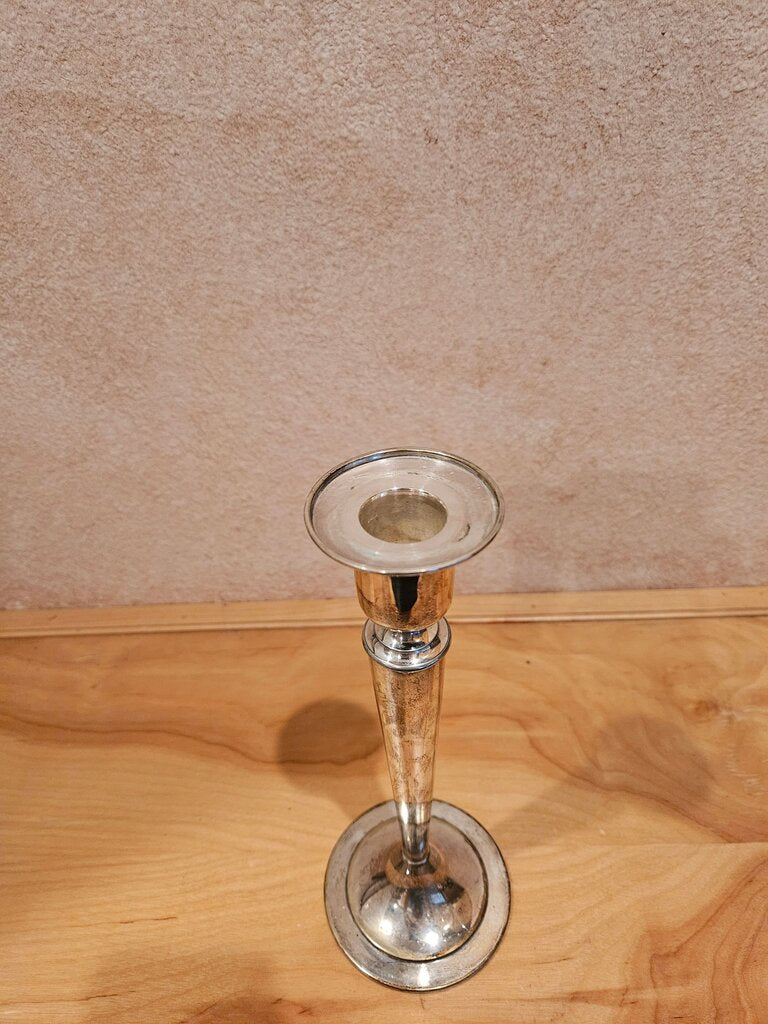 Pair of Vintage Pairpoint Mid Century silver colored Candlestick