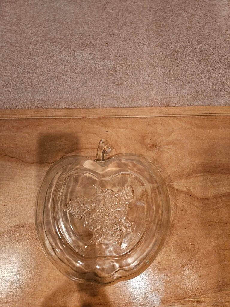 Vintage Apple by Orchard Large Apple Blossom Embossed Fruit Bowl