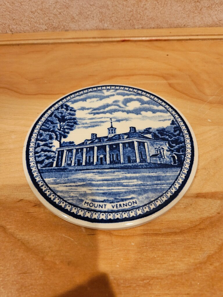 Old English Staffordshire Ware Mount Vernon Decorative Plate