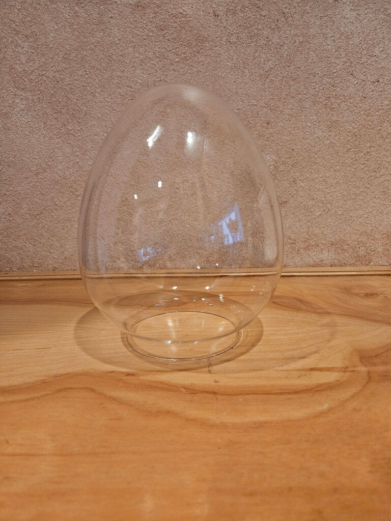 Clear Glass Egg Shaped Decor Cloche Easter, table decor, terrarium
