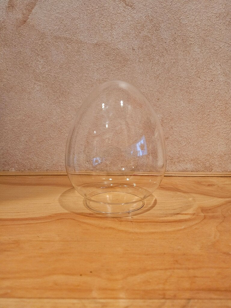 Clear Glass Egg Shaped Decor Cloche Easter, table decor, terrarium