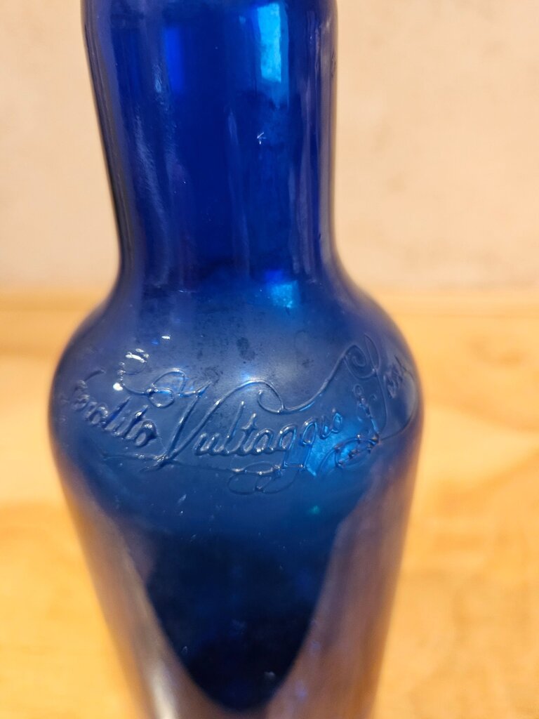 Vintage 1992 Ferolito Vultaggio Cobalt Blue Bottle