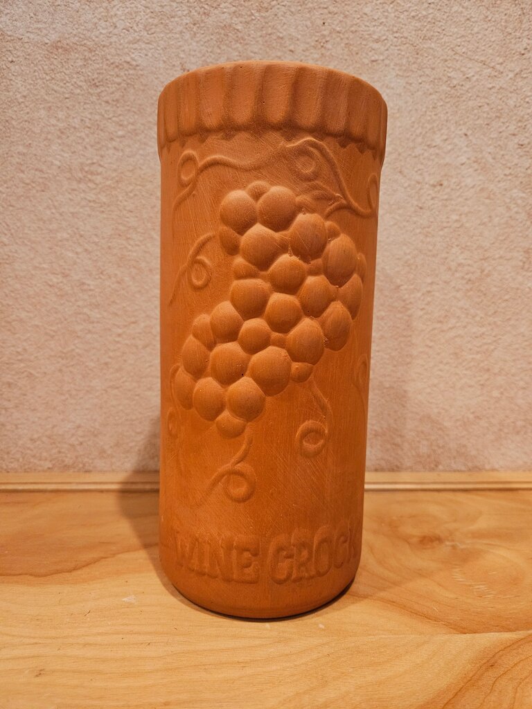 Terracotta Wine Crock Fabulous thick Clay wine holder/ice bucket