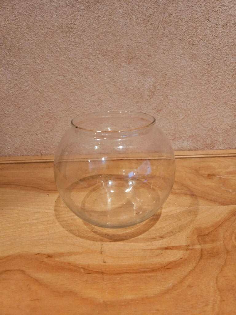 Transparent Glass Fish Bowl/candle holder/candy dish
