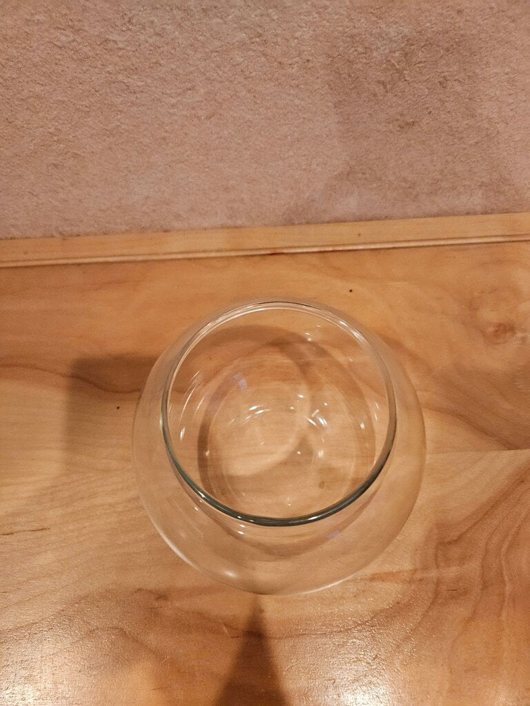 Transparent Glass Fish Bowl/candle holder/candy dish