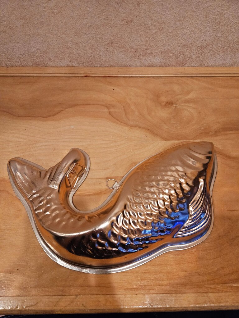 Vintage COPPER JELLO FISH MOLD WALL HANGING