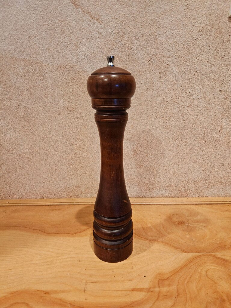 Wooden Pepper Mill Grinder Wood Table