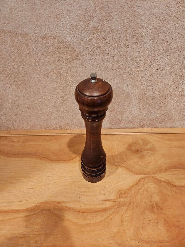 Wooden Pepper Mill Grinder Wood Table