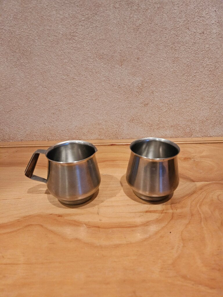 Vintage Rogers Insilco [ Fashion Stainless Steel]~ Creamer & Sugar Set