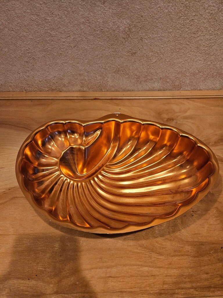 Vintage Copper Nautilus Shell Kitchen Wall Hanging Jello Mold