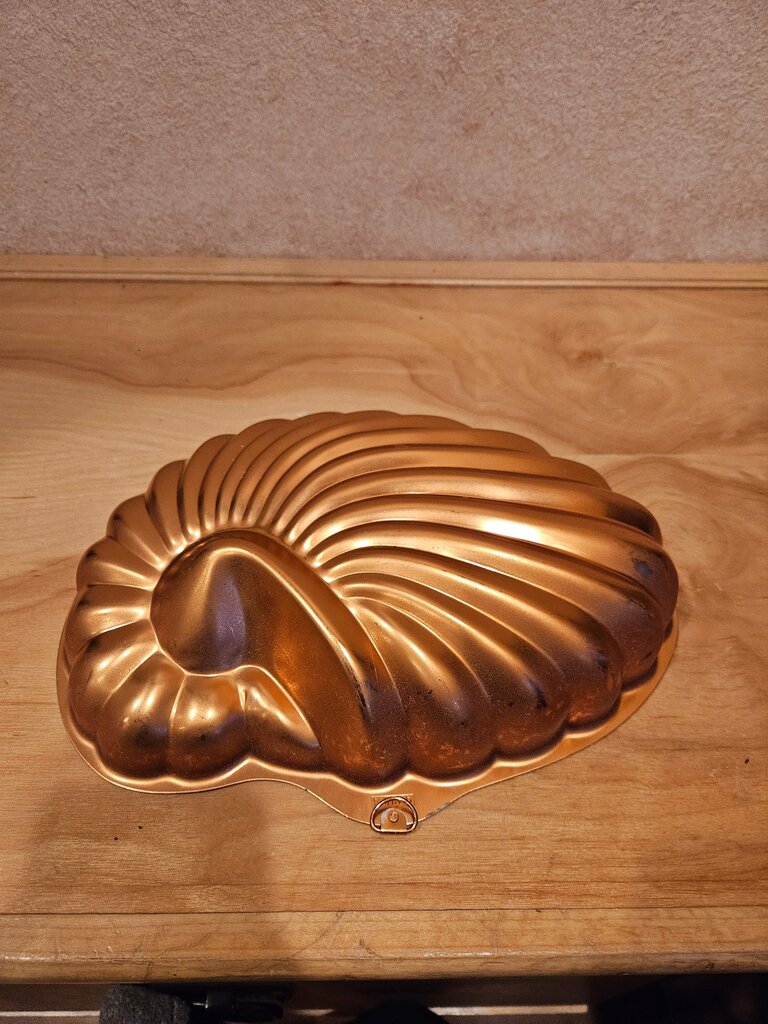 Vintage Copper Nautilus Shell Kitchen Wall Hanging Jello Mold