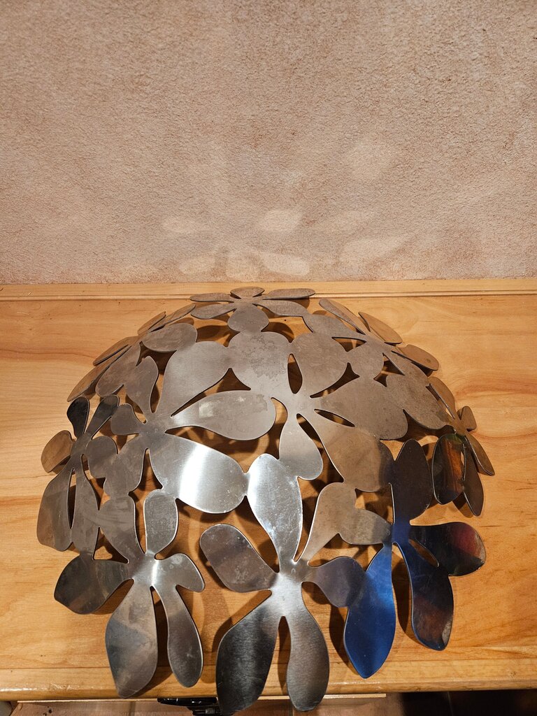 IKEA Stockholm Flower Metal Bowl Daisy Monika Mulder Centerpiece 17"