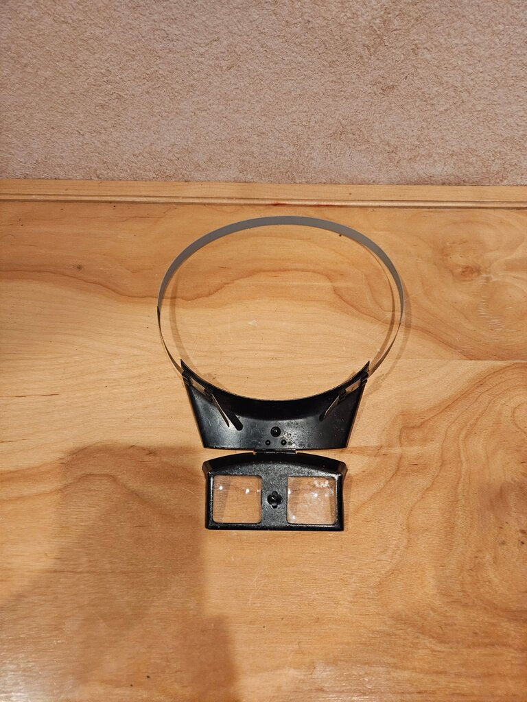 Vintage adjustable Headband Magnifier visor Glasses binocular Magnifier