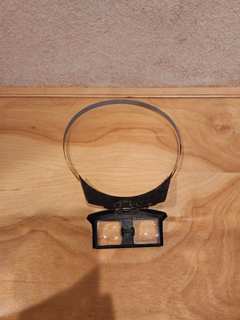 Vintage adjustable Headband Magnifier visor Glasses binocular Magnifier