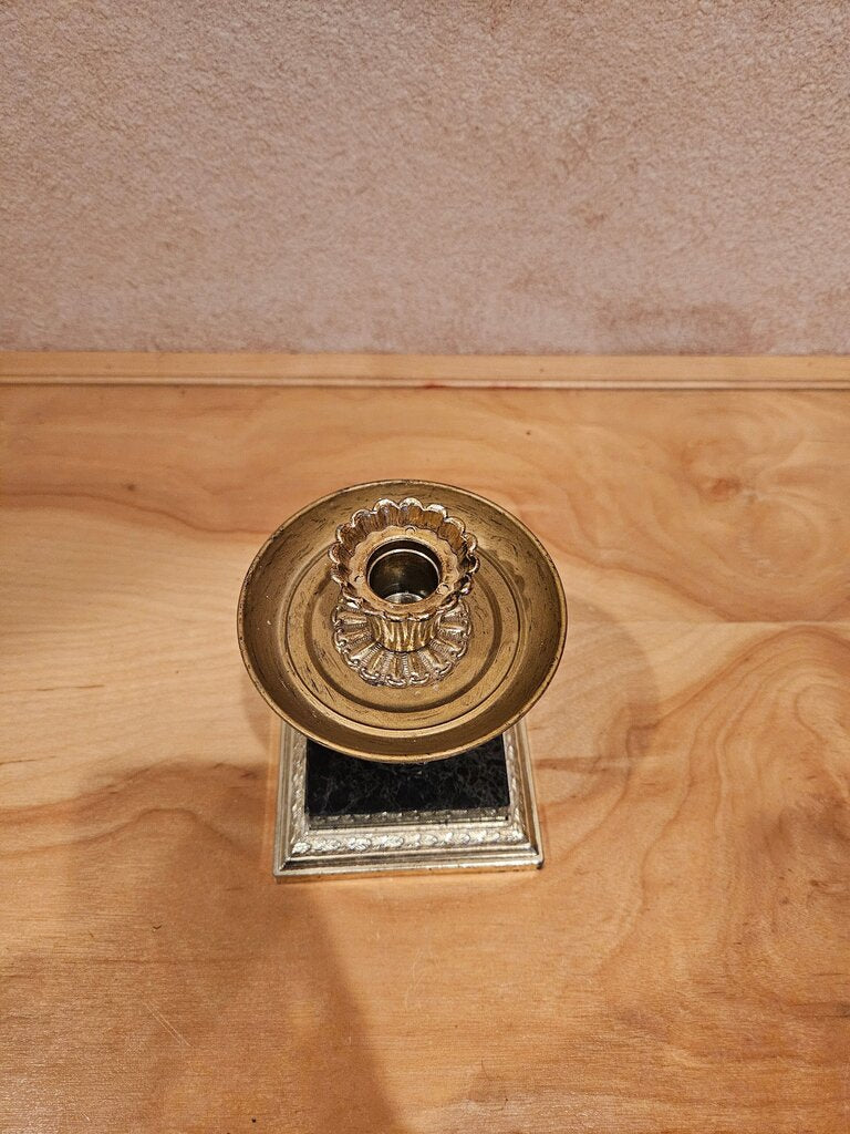Candle Holder Marble Hollywood Regency