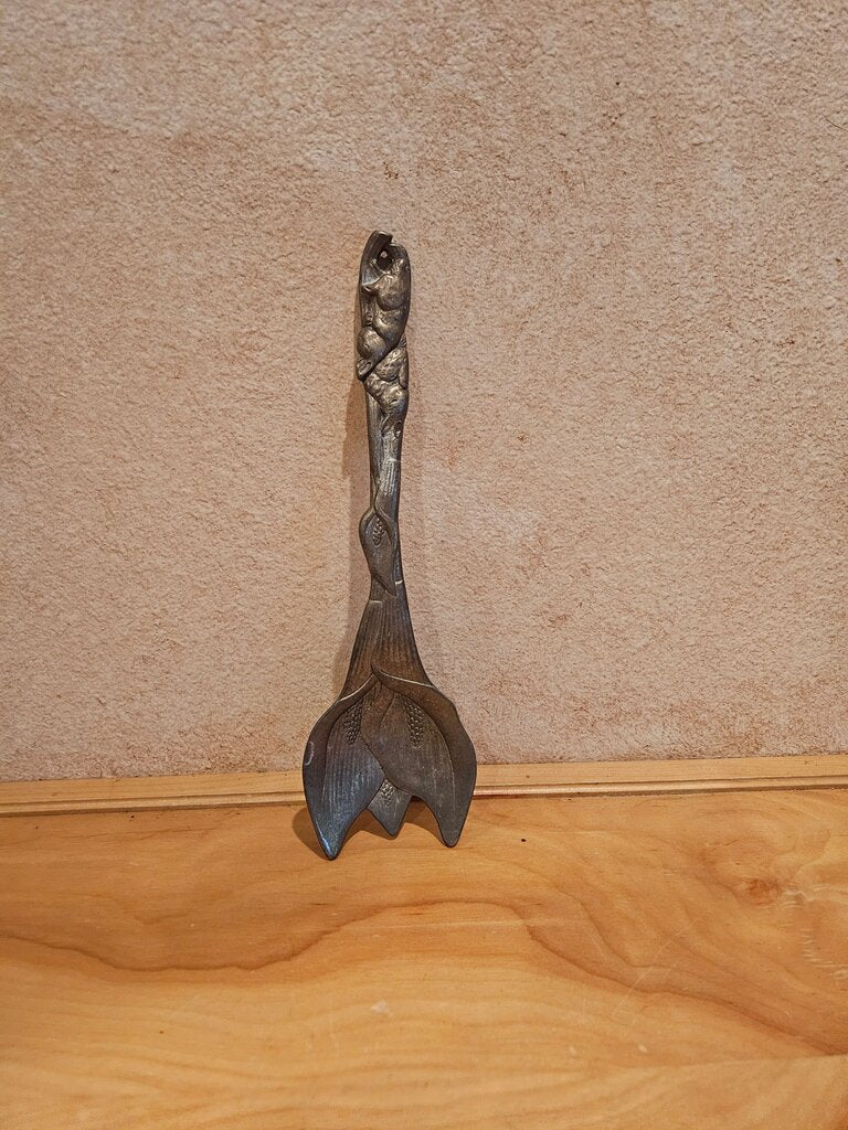 Vintage Arthur Court Calla Lily & Rabbit Serving Spoon