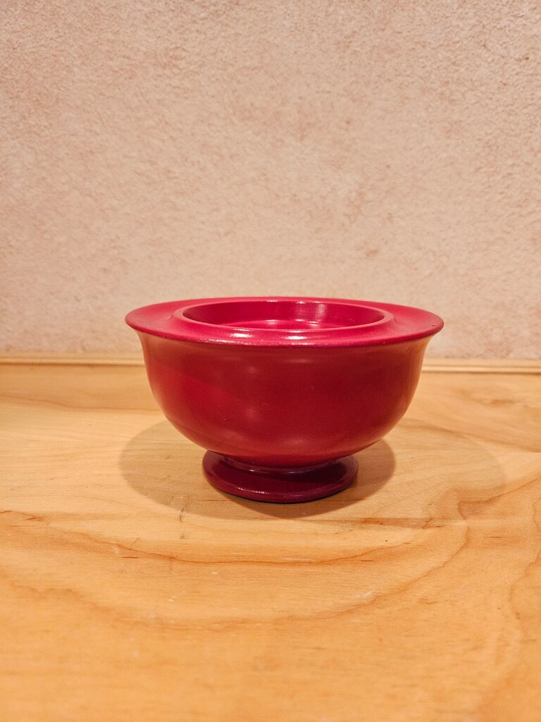 Hallmark Red Pillar Pedestal Candle Holder/riser/cloche base/trinket container