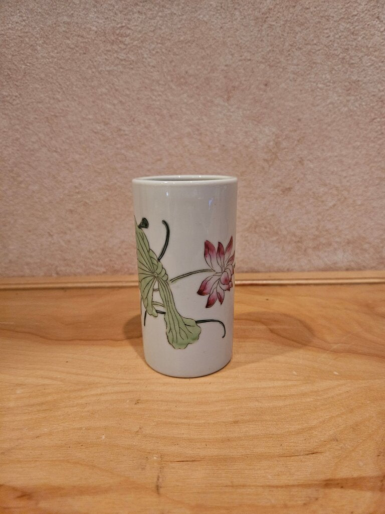 Vintage Overjoy Porcelain Flower-Designed Vase Japanese
