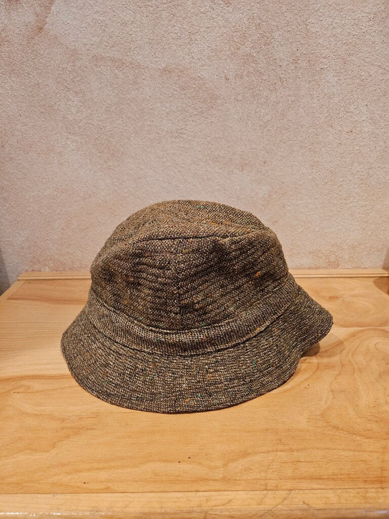 Vintage Millars Clifden Connemara Ireland Made 100% Wool Woven Tweed Bucket Hat Country Gentleman traveler crushable fedora cap