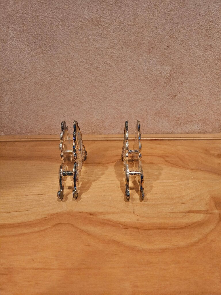Set of Vintage Knife Rests silver plated decor