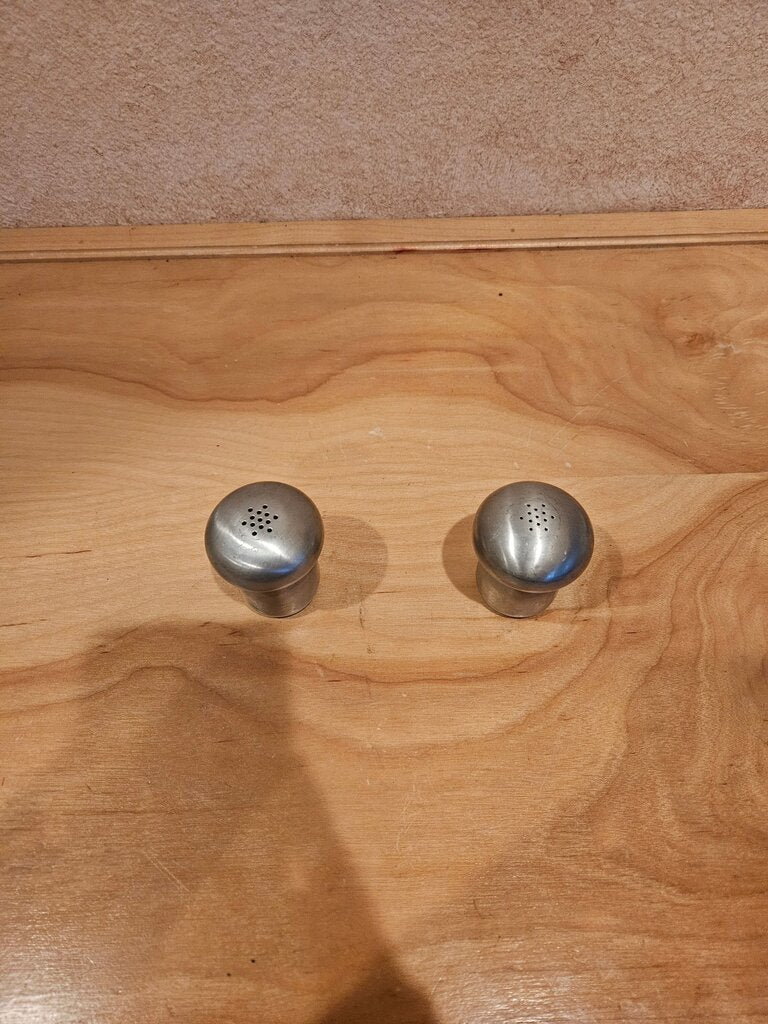 Vintage Lenox Pewter Mushroom Toadstool Salt and Pepper Shakers