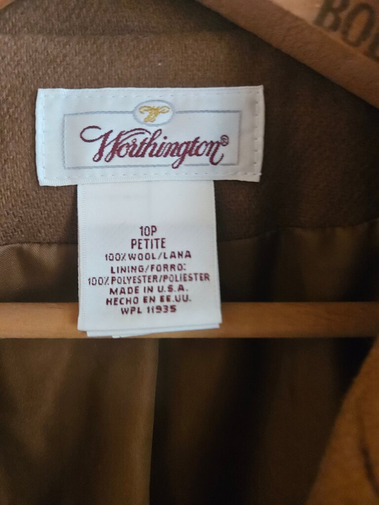 Worthington Wool Blazer Vintage jacket Retro Urban Casual 10p