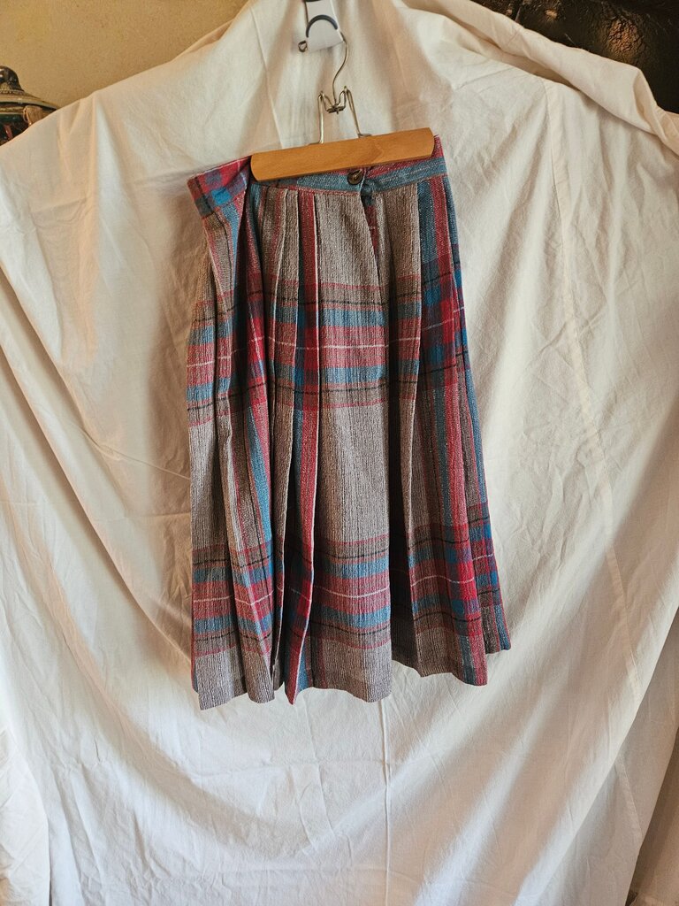 Plaid Pleated Skirt