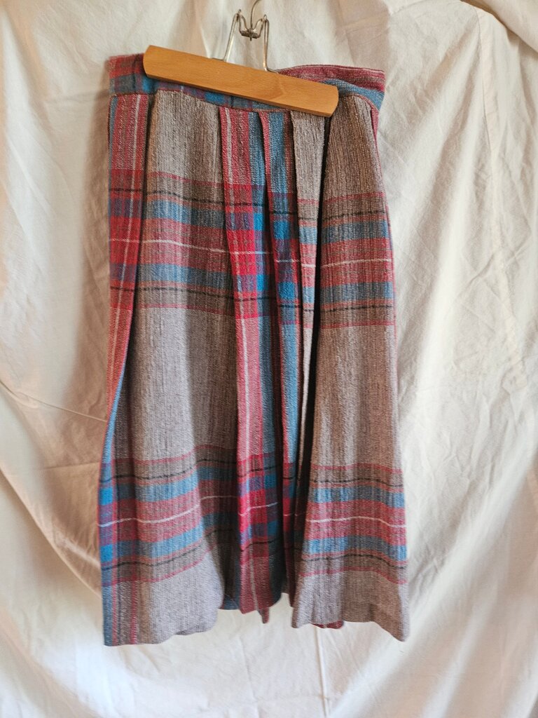 Plaid Pleated Skirt