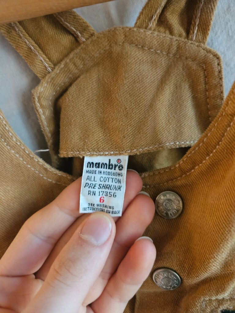 Vintage Mambre All Cotton Overalls