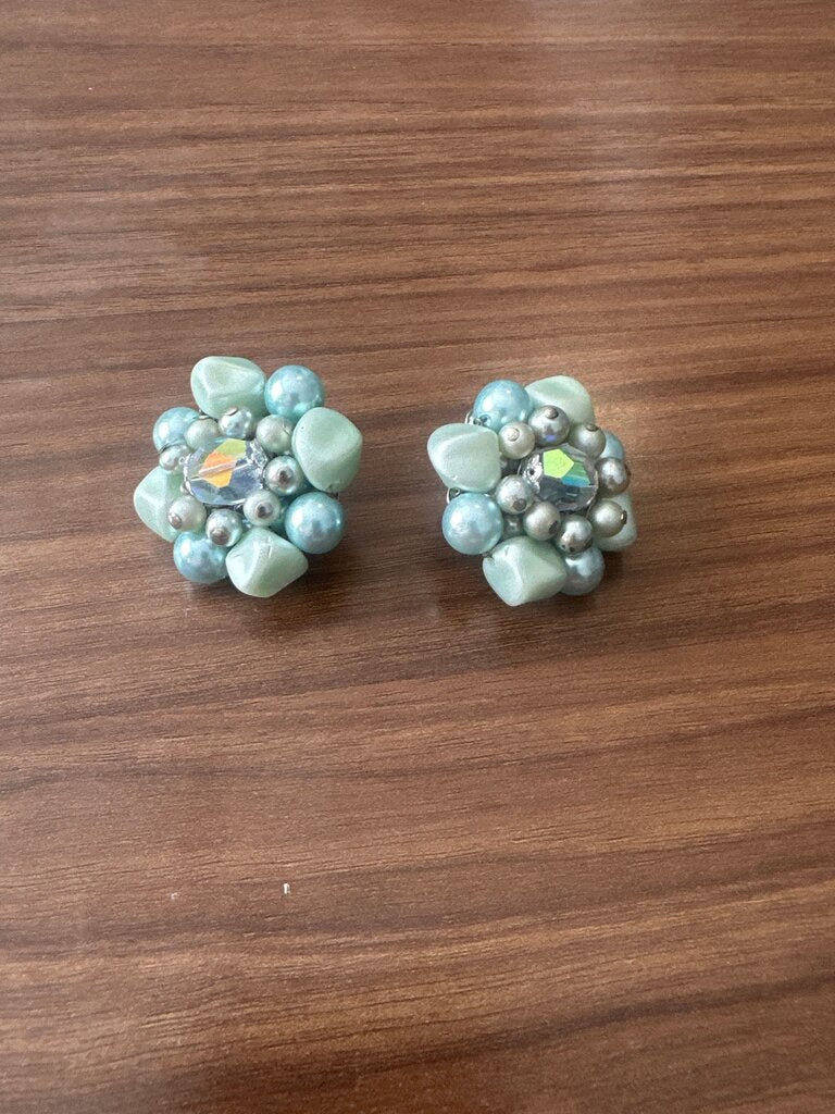 Vintage Flower Clip-On Earrings