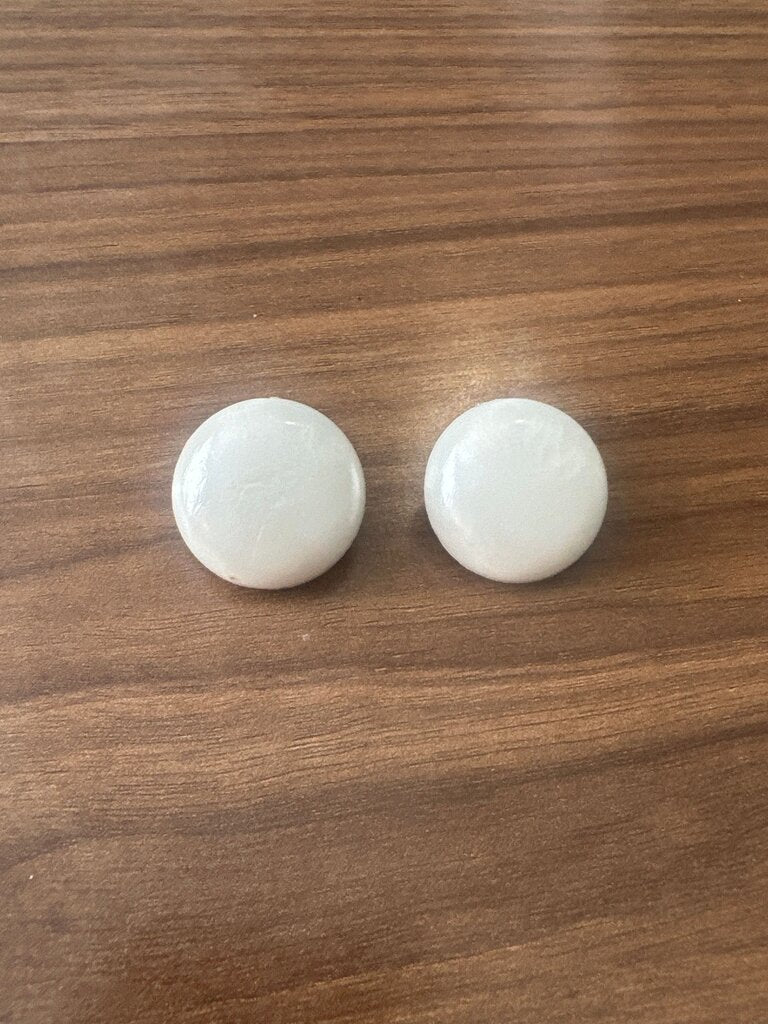 White Fabric Covered Button Magnets