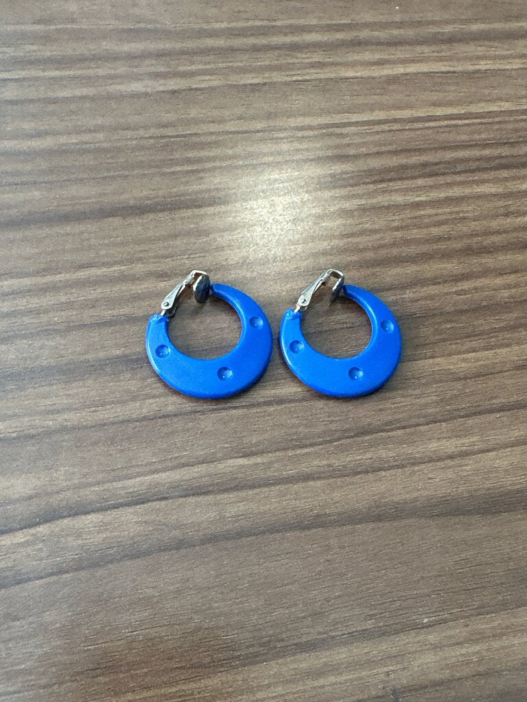 Blue Clip-On Earrings