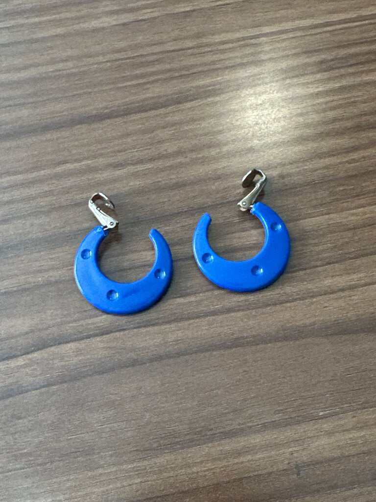 Blue Clip-On Earrings