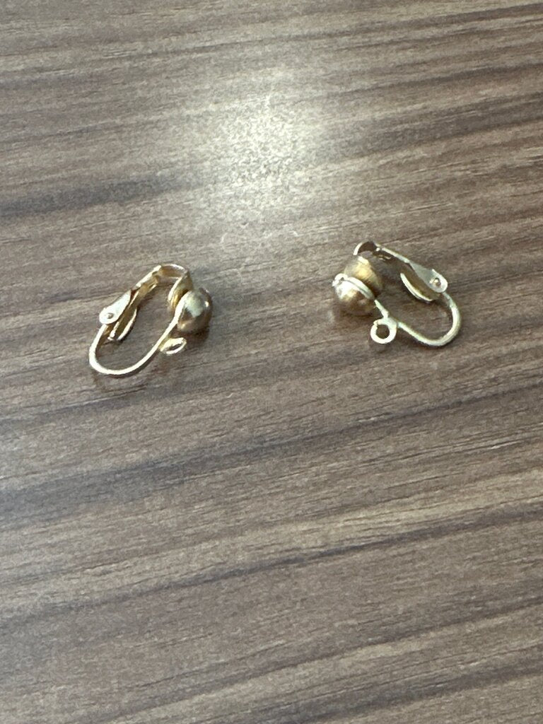 Gold Tone Clip On Earrings