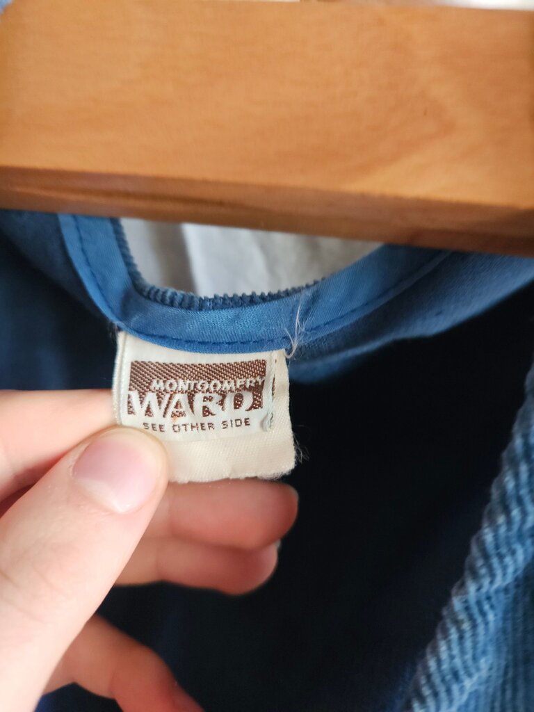 Montgomery Ward Blue Corduroy Vest