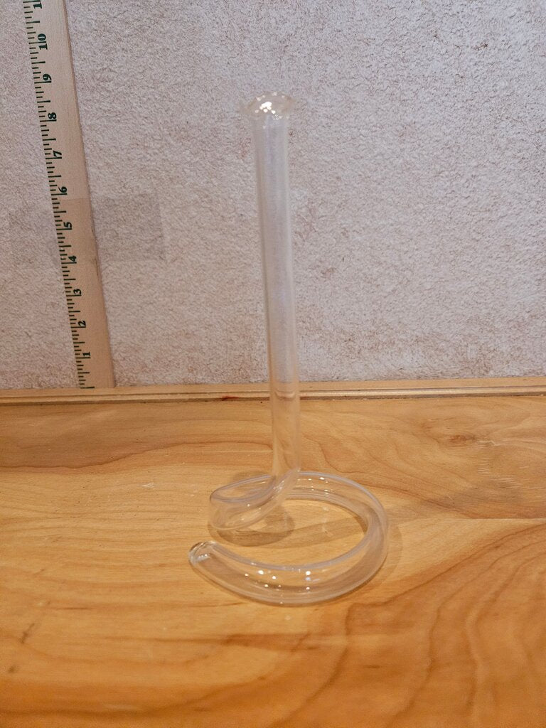 Vintage Bud Vase Handblown Test Tube Propagation Vase ruffled edge Mid Century Glass