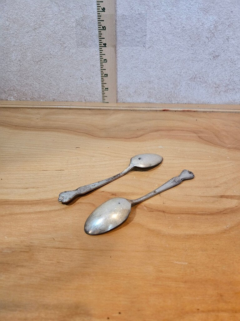 Vintage Silver Plated Spoons Set of 2