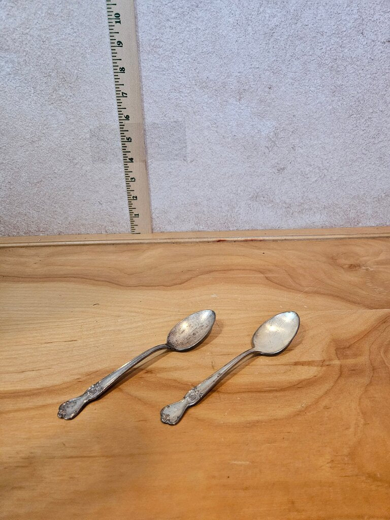 Vintage Silver Plated Spoons Set of 2