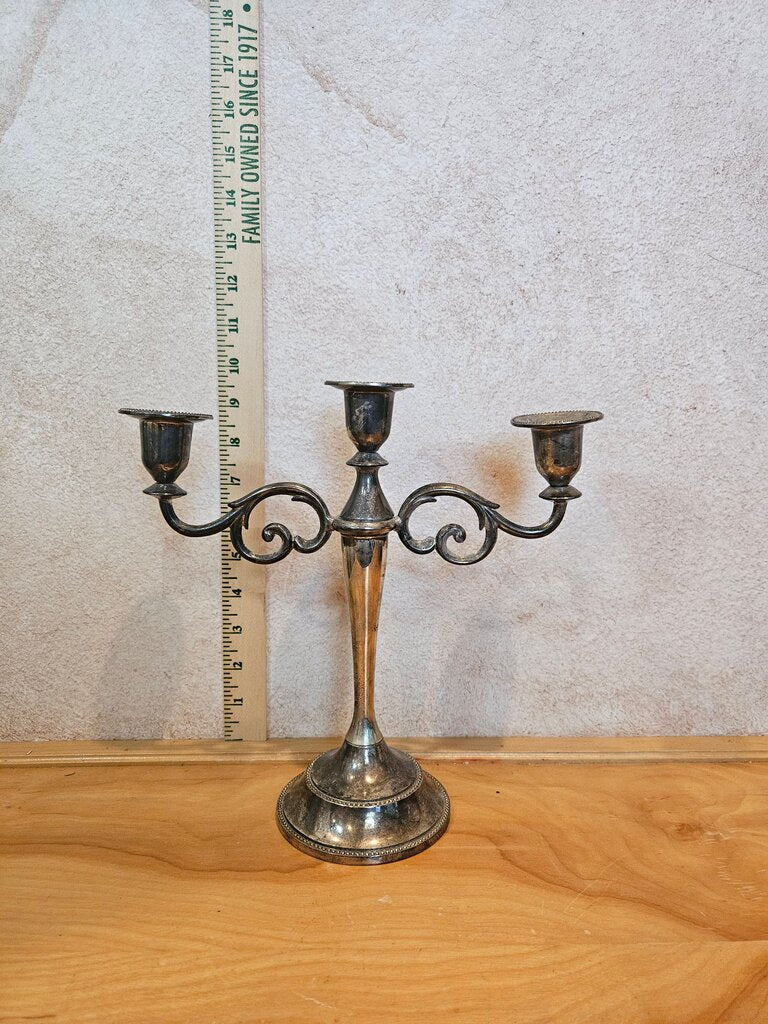 Vintage silver plated candle holder candelabra