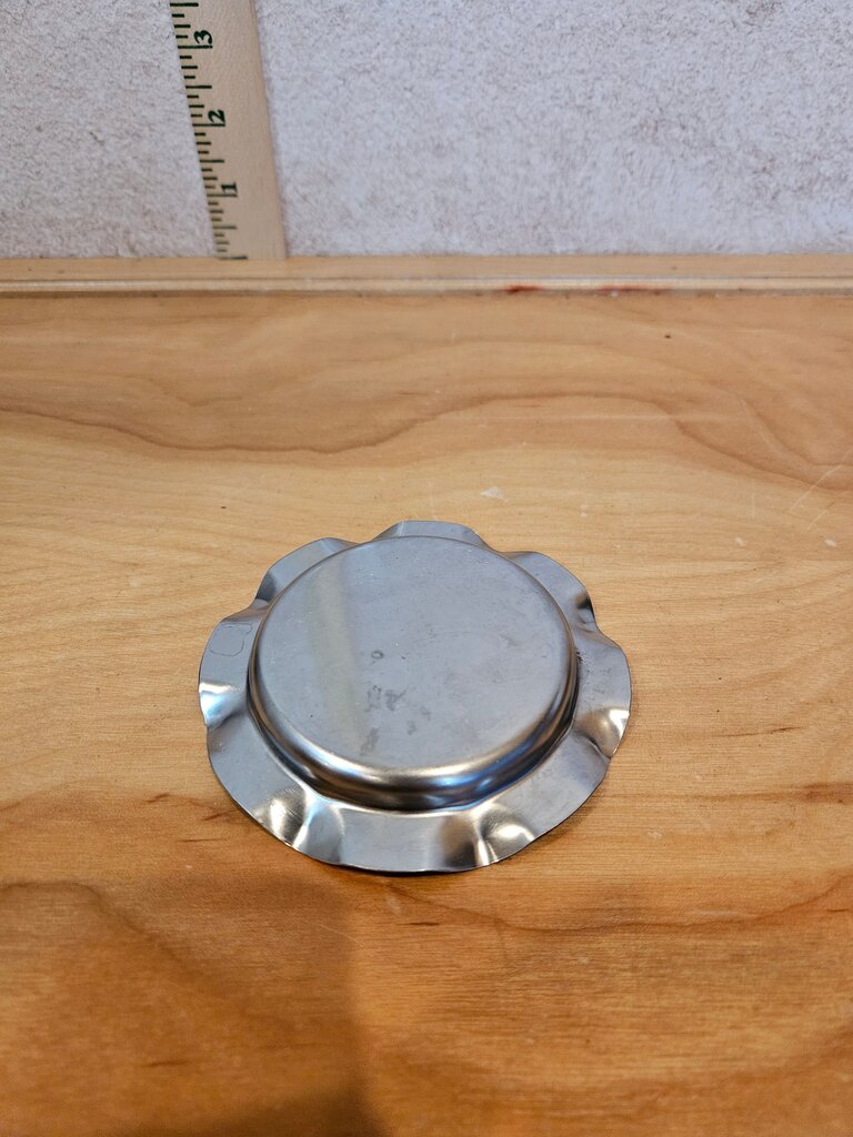 Colonial Pewter Octagonal Plate w Variegated Edge charger, ash tray, trinket holder, cloche riser base