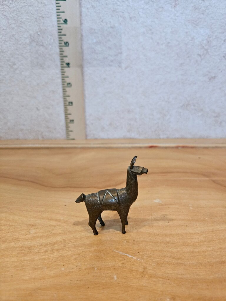 Brass Llama or Alpaca Figurine or Statue