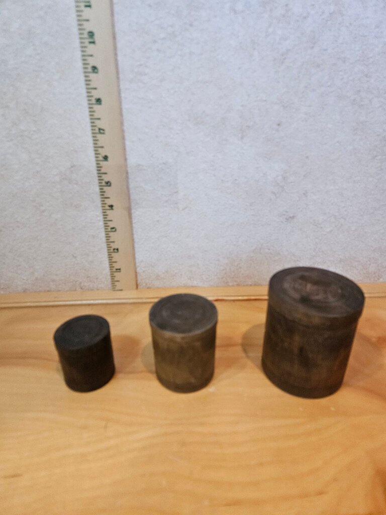 Carved Wooden Cylinders Set