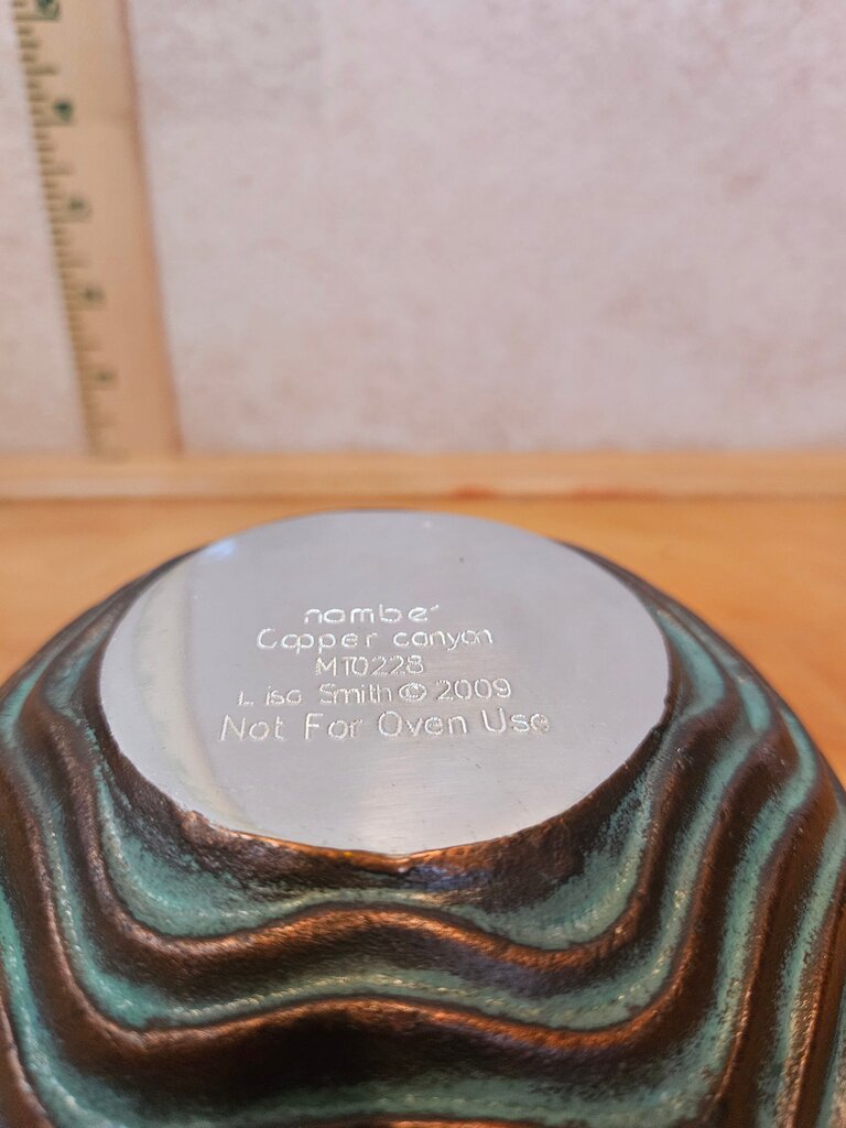 Medium Nambe Copper Canyon Bowl Fruit Bowl Dinnerware Bowls by Lisa Smith