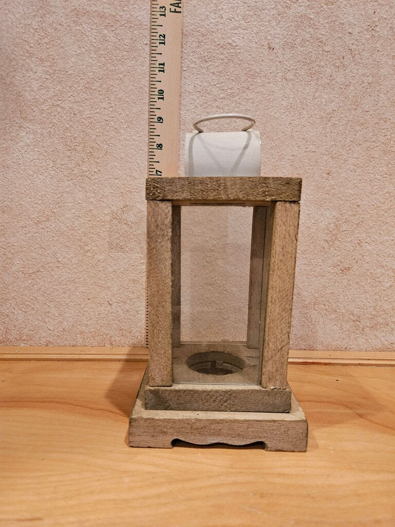 Decorative Wooden Hurricane Lantern Candle Holder