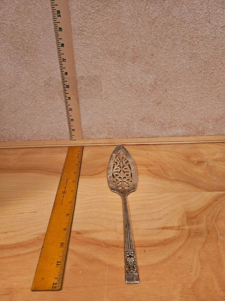 Ornate Silver Serving Spoon