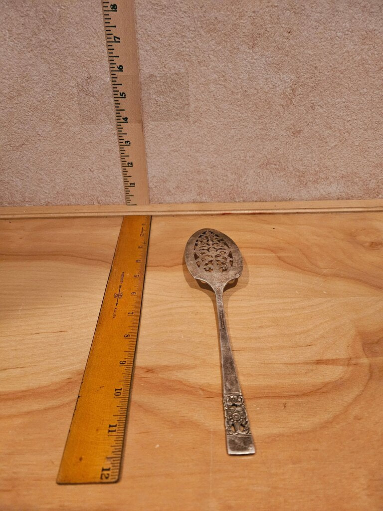 Ornate Silver Serving Spoon