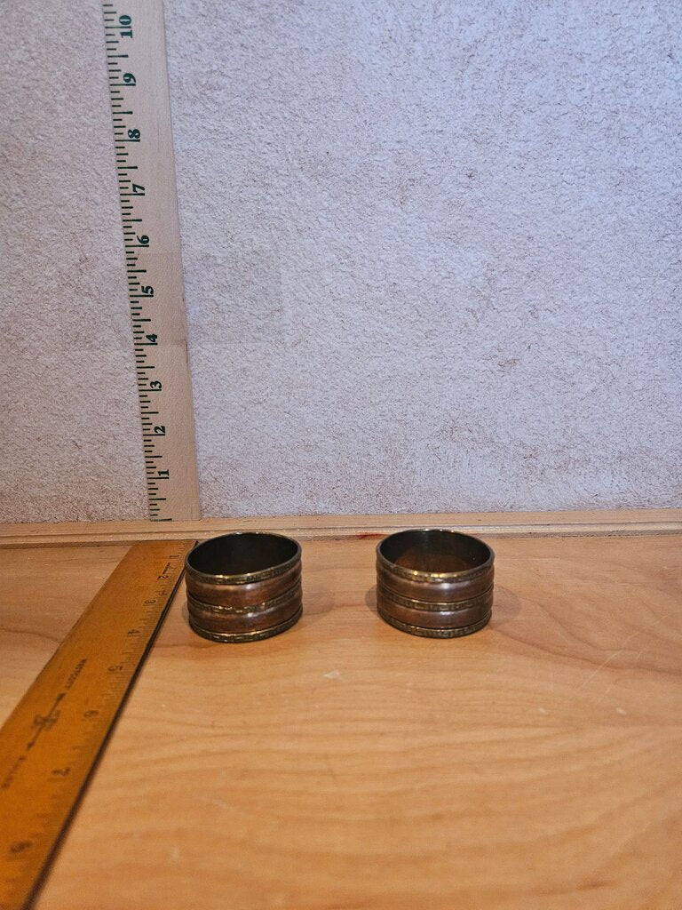 Pair of Vintage Metal Napkin Rings