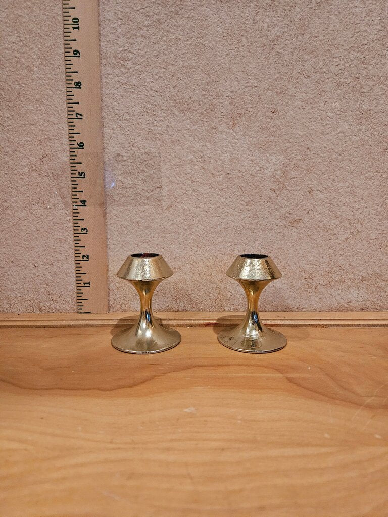 Vintage Mid Century Danish Modern Stainless Steel Candle Holder Made By Lenox