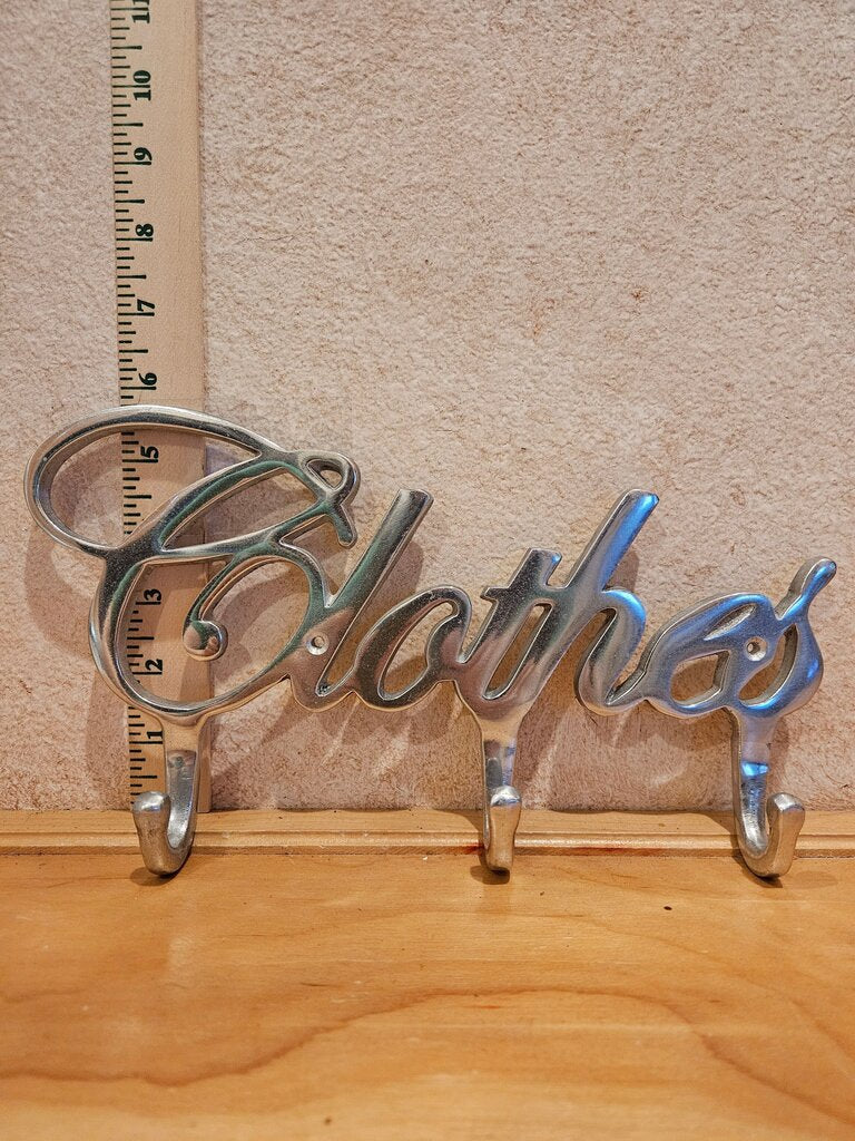 Stylish Triple Wall Hook Shiny Metal W 2 Holes Mounting cute and trendy