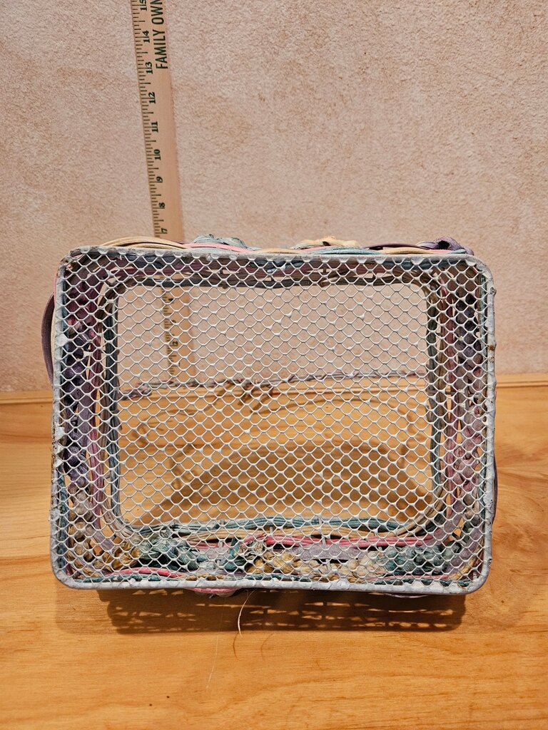 Decorative Metal Rabbit & Woven Storage /Easter Bunny Basket